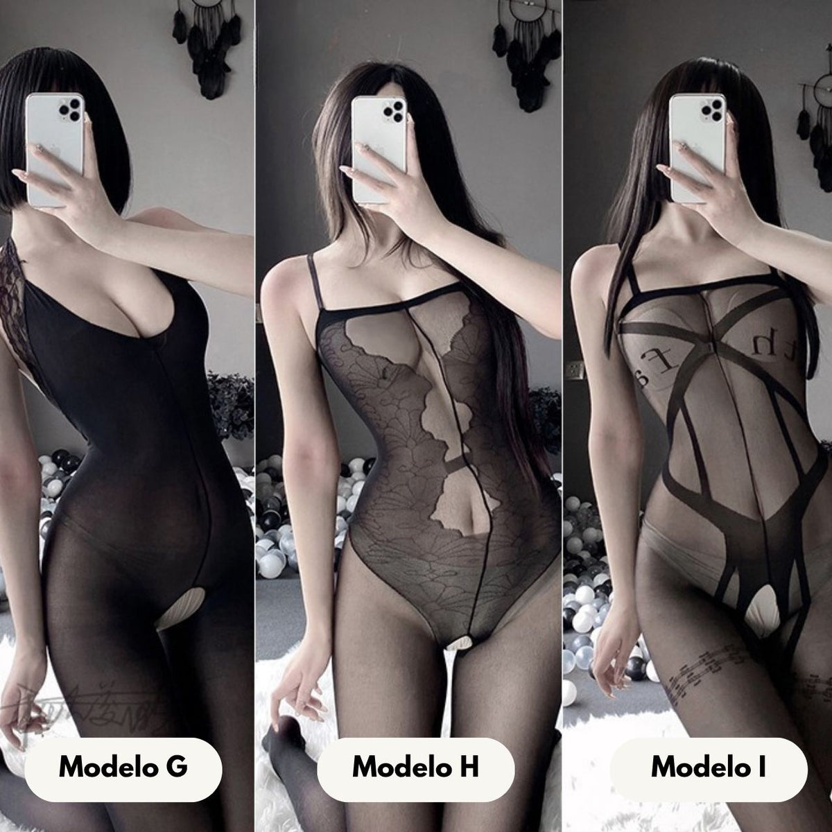 Bodysuit Sensual de Red Expandible - Modelos G, H, I