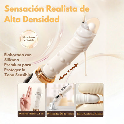Dildo Automático Telescópico con Ventosa