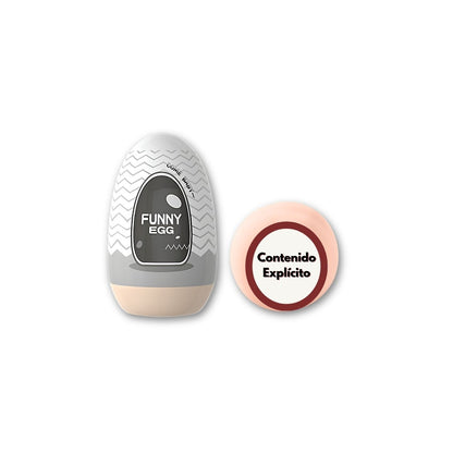 Textured Elastic Masturbator Egg - Black