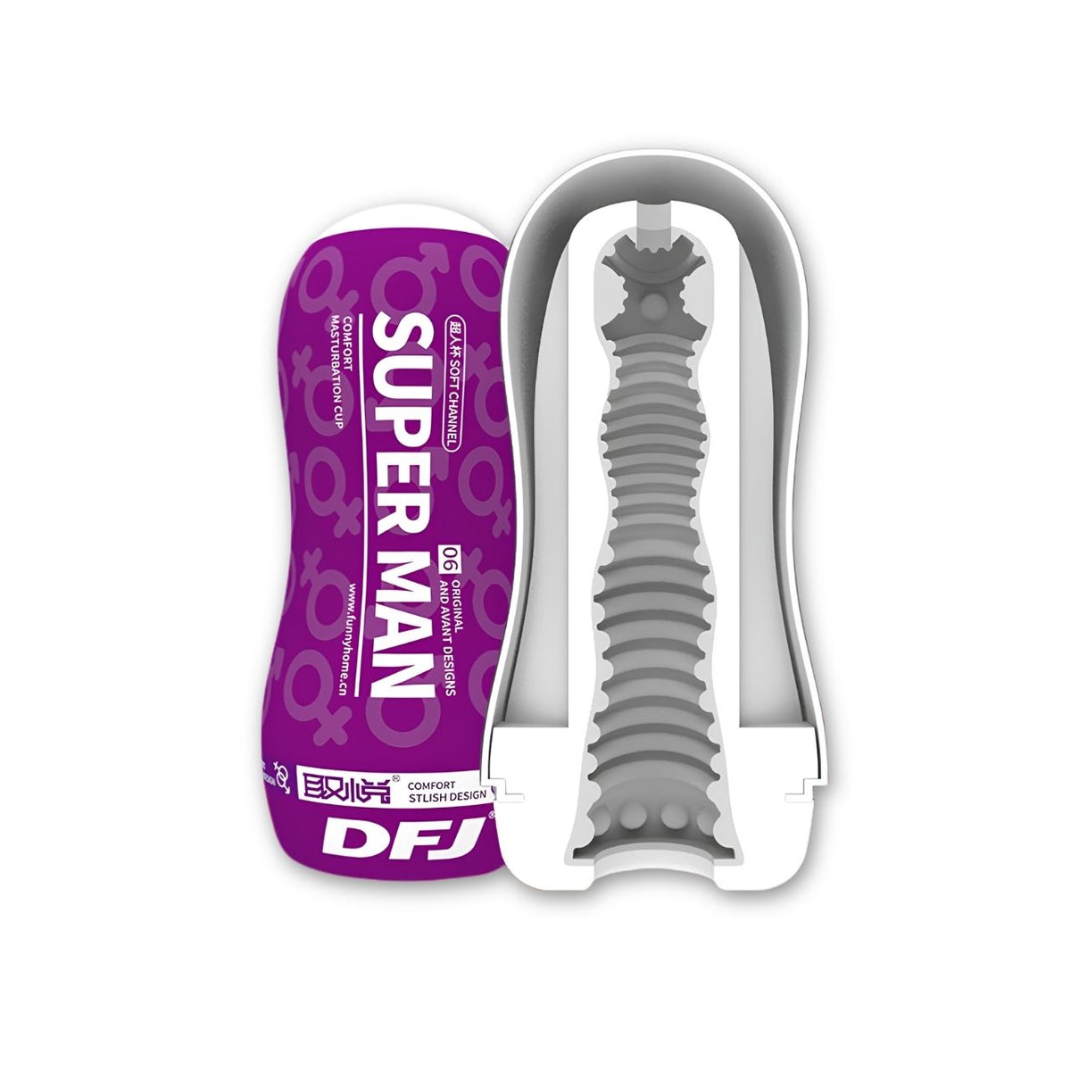Copa Masturbadora Manual Superman - Morado