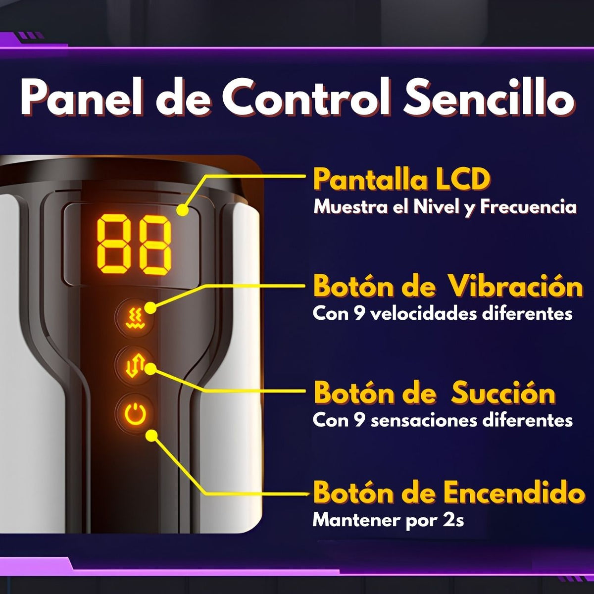Masturbador Automático Telescópico con App