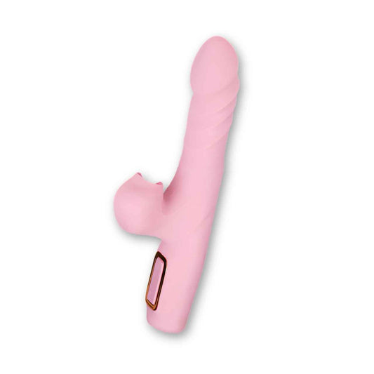 Dildo Vibrador Dual con Succionador